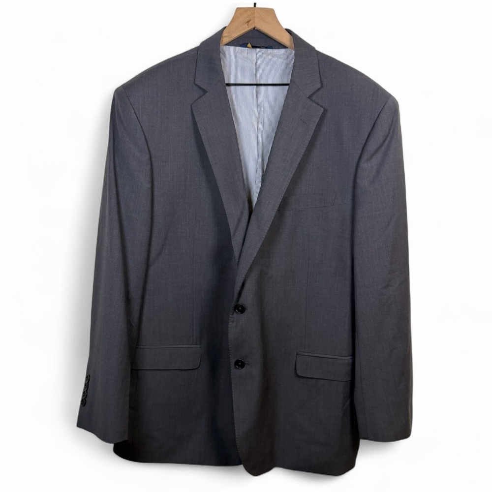 Brooks Brothers Madison Explorer Fit Wool Blazer Gray Size 48R Office Sport Coat